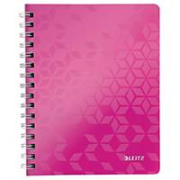 Notesbog Leitz WOW, A5, linjeret, pink