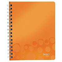 Leitz WOW wirebound notebook PP A5 squared orange