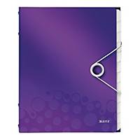 Leitz Wow Divider Book Polypropylene 12 Tabs Purple