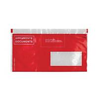 Document bags, Elco Quick Vitro, C5/6, window on right, red, Pack of 250