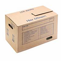Box per trasloco Brieger, 530x355x330 mm, con maniglie, marrone (369/31)