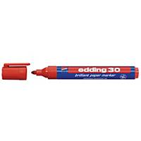 Permanent Marker Edding 30, round tip, line width 1,5-3 mm, red