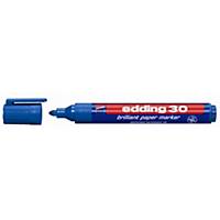 Permanent Marker Edding 30, round tip, line width 1,5-3 mm, blue
