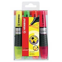 Highlighter - STABILO LUMINATOR Wallet of 4 Assorted Colours