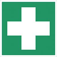 Gloria Rettungszeichen Erste Hilfe, Folie, 15 x 15cm, grün/weiß