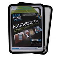 Pack de 2 bolsas adesivas Magneto - A4 - PVC - preto