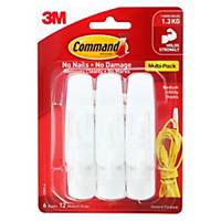 3M 17001 Command Medium Utility Hook (Holds Up to 1.3kg) Value Pack of 6