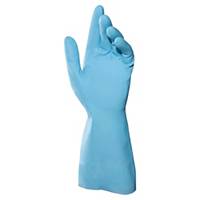 Mapa Vital 117 - Blue Natural Rubber Flocked Gloves Size 7