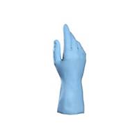 Mapa Vital 117 Blue Natural Rubber Flocked Gloves - Size 7