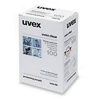 Lingettes de nettoyage pour lunettes Uvex 9963, boite de 100 pièces