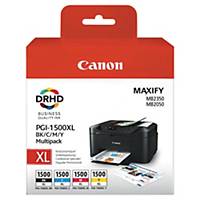 Cartouche d encre Canon PGI-1500XL - noire + 3 couleurs
