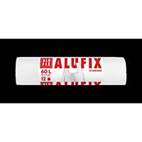 Alufix szemeteszsák, HDPE polietilén, összehúzható, 60 l, fehér, 12 db/tekercs