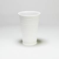 Plastové poháre, biele, 200 ml, 100 kusov