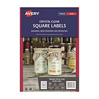 Avery L7126/980021 Clear Square Label 45 x 45mm - Pack of 200 Labels