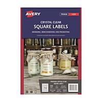 Avery 艾利 L7125/ 980020 透明方形標籤 35 x 35毫米 每張35個標籤