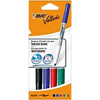 Bic® Velleda 1741 whiteboard marker, ronde punt, assorti kleuren, per 4 markers