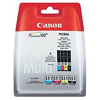 Cartuccia inchiostro Canon CLI-551, confezione multipack