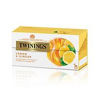 TWININGS Lemon Ginger Tea Bags - Box of 25