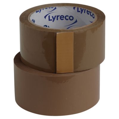 Lyreco Low Noise Packaging Tape 50mm 66m Brown - Pack Of 6