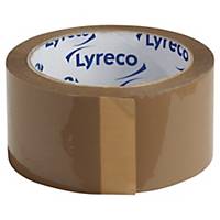 Lyreco Budget Packaging Tape - 50mm 66m Brown, Pack Of 6