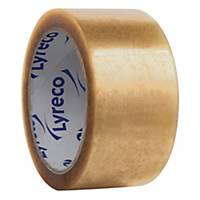 Packaging tape Lyreco, 50 mm x 66 m, transparent, package of 6 rolls
