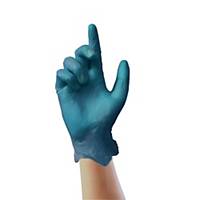 Unicare soft wegwerphandschoenen vinyl gepoederd blauw - maat S - doos van 100
