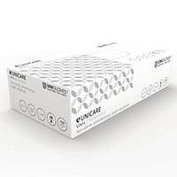 Unicare 1824 Vinyl Powdered Disposable Gloves Clear Large - Box of 100