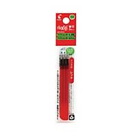 PILOT FriXion Ball Retractable Ball Pen Refill 0.5mm Red - Pack of 3