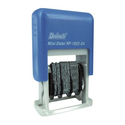 Deskmate RP-1822 D4 BE Self-Inking Date Stamp Blue 4mm