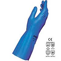 Pack de 10 pares de luvas MAPA Optinit 472 de nitrilo cor azul tamanho 7