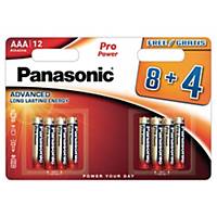 Panasonic AAA pro power alka battery -pack of 12