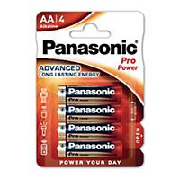 Pile alcaline Panasonic Power Pro LR6/AA, les 4 piles
