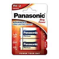 Panasonic 9V Pro Power alkaline battery -pack of 2