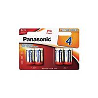 Panasonic Power Pro LR14/C alkaline batterij, per 4 batterijen