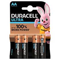 Duracell Ultra Power Type AA Alkaline Batteries, pack of 4