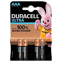 Duracell Ultra Power LR03/AAA alkaline batterij, per 4 batterijen