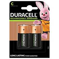 Duracell Recharge Ultra Type C Batteries 3000 Mah, pack of 2