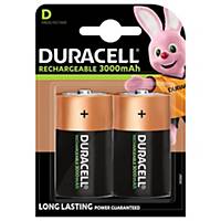 Duracell Recharge Ultra Type D Batteries 3000 Mah, pack of 2
