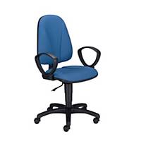 Krzesło LYRECO Premium Ergo  ze stałymi podłokietnikami, niebieskie