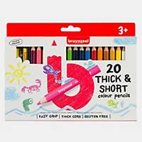 Crayons de couleur + taille-crayons Bruynzeel® Kortjakjes, les 20 crayons