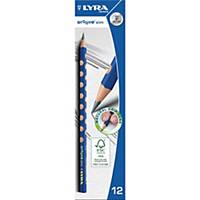 Crayon triangulaire Lyra Groove Slim,  la boîte de 12 crayons