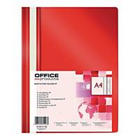 Skoroszyt OFFICE PRODUCTS, PP, A4, miękki, czerwony