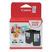Canon PG-740 + CL-741 VP Original Inkjet Cartridge - Black, Tri Color Value Pack