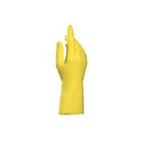 Mapa Vital 124 Yellow Natural Rubber Flocked Gloves - Size 7