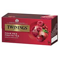 TWININGS Tea Bags Four Red Fruit Box of 25 Sachets