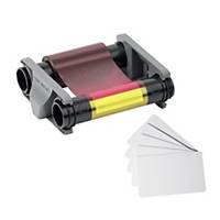 Kit di stampa DURACARD® ID 300: nastro colori + 100 tessere in PVC 0,76 mm
