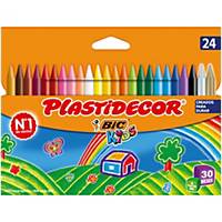 Pack 24 lápis de cera BIC KIDS Plastidecor cores variados