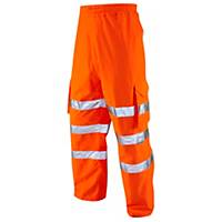 Leo Instow EN ISO 20471 Class 1 Breathable Cargo Overtrouser  Orange Small