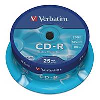 Płyta CD-R VERBATIM, 700 MB, 52x, cake, 25 sztuk