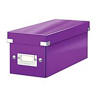 Boîte de rangement, LEITZ 6041, 143x136x352 mm, format CD, violet